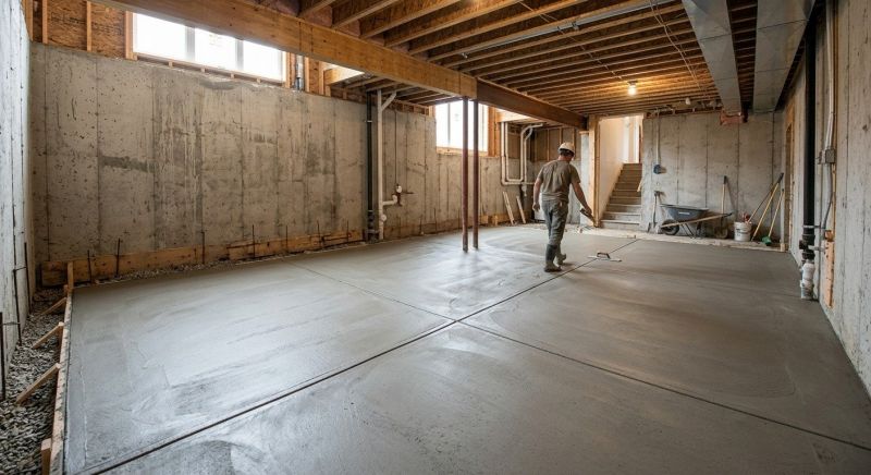 Basement Concrete Installation in Dover, PA
