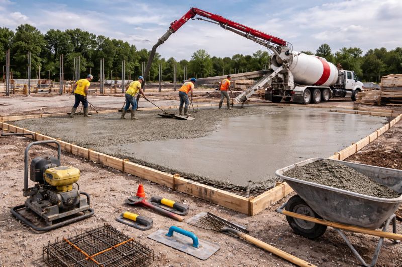 Commercial Slab Installation in Hershey, PA