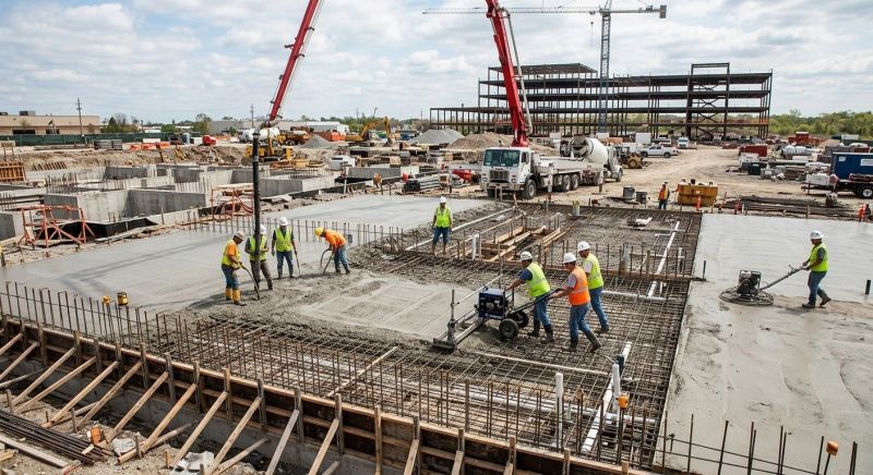 Commercial Slab Installation in Mount Joy, PA